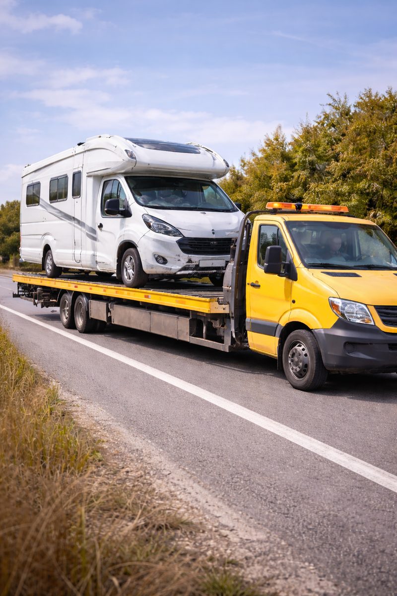Wohnmobil-Abholung mit Abschleppwagen bundesweit