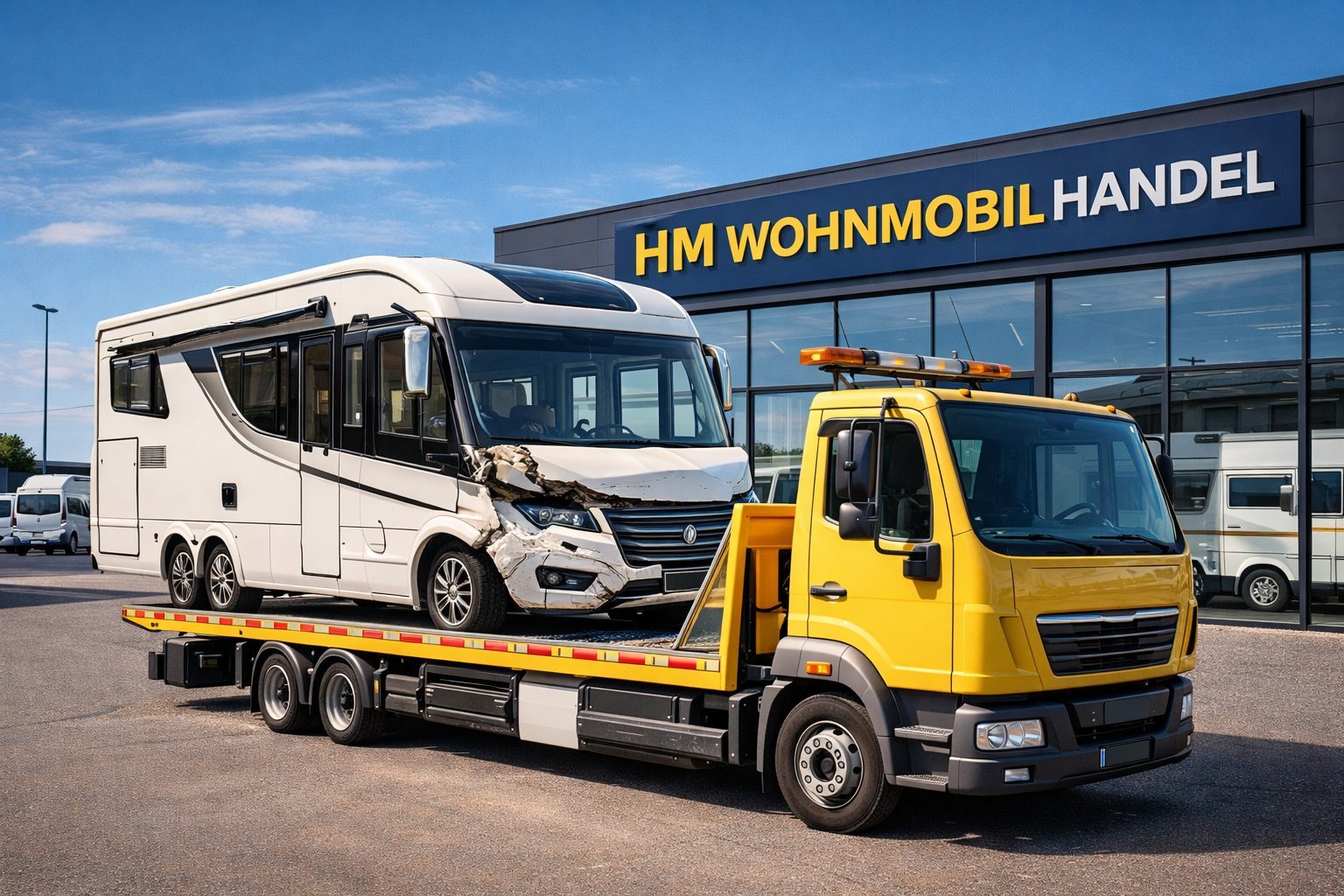 Wohnmobil vor unserer Firma - direkter Ankauf vor Ort